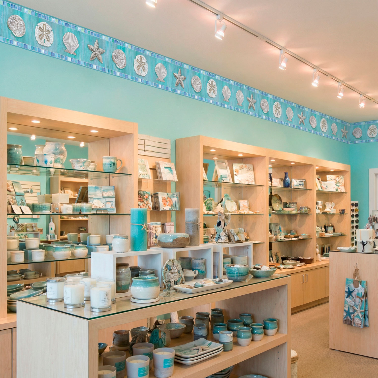 Wall Stickers: Wall border seashells