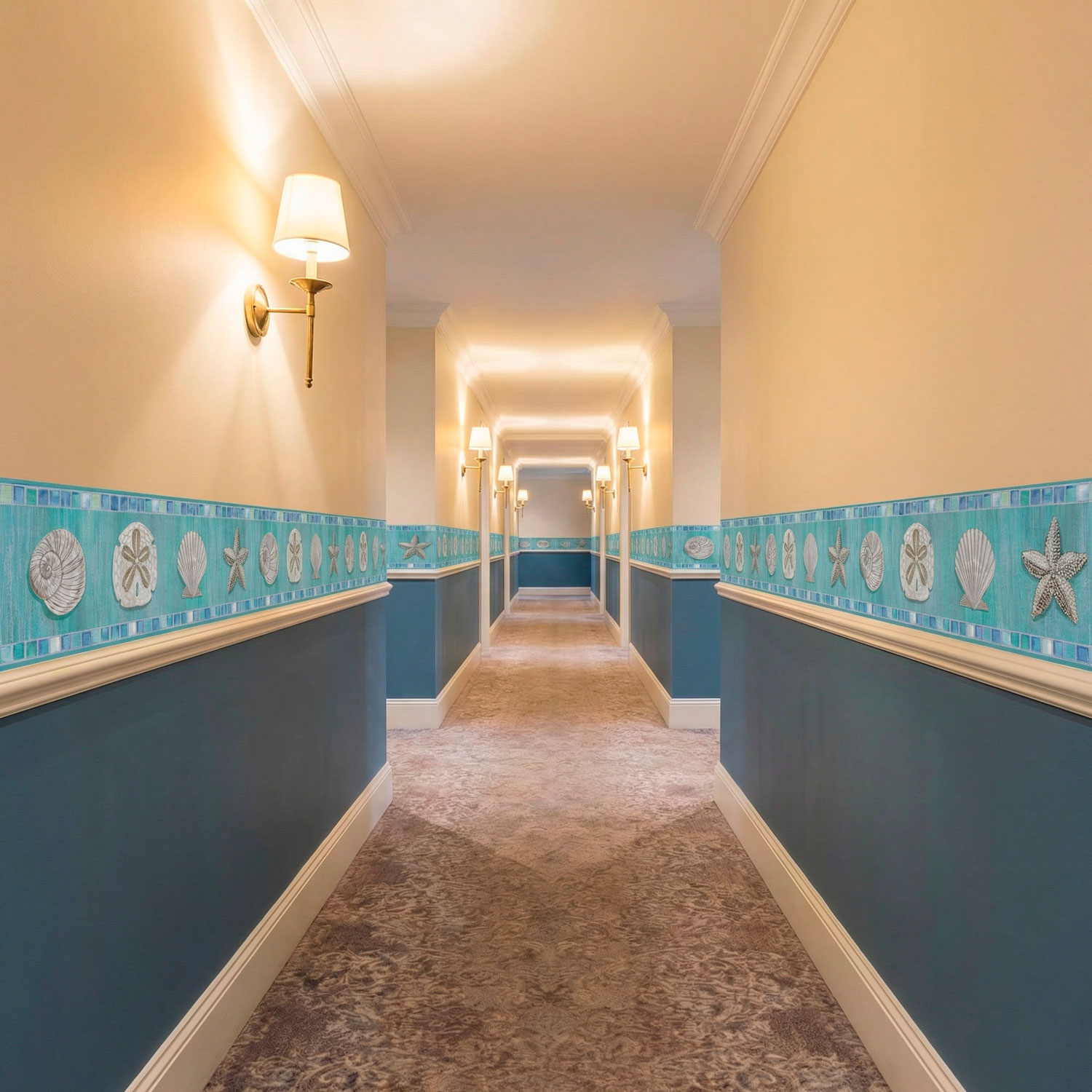 Wall Stickers: Wall border seashells