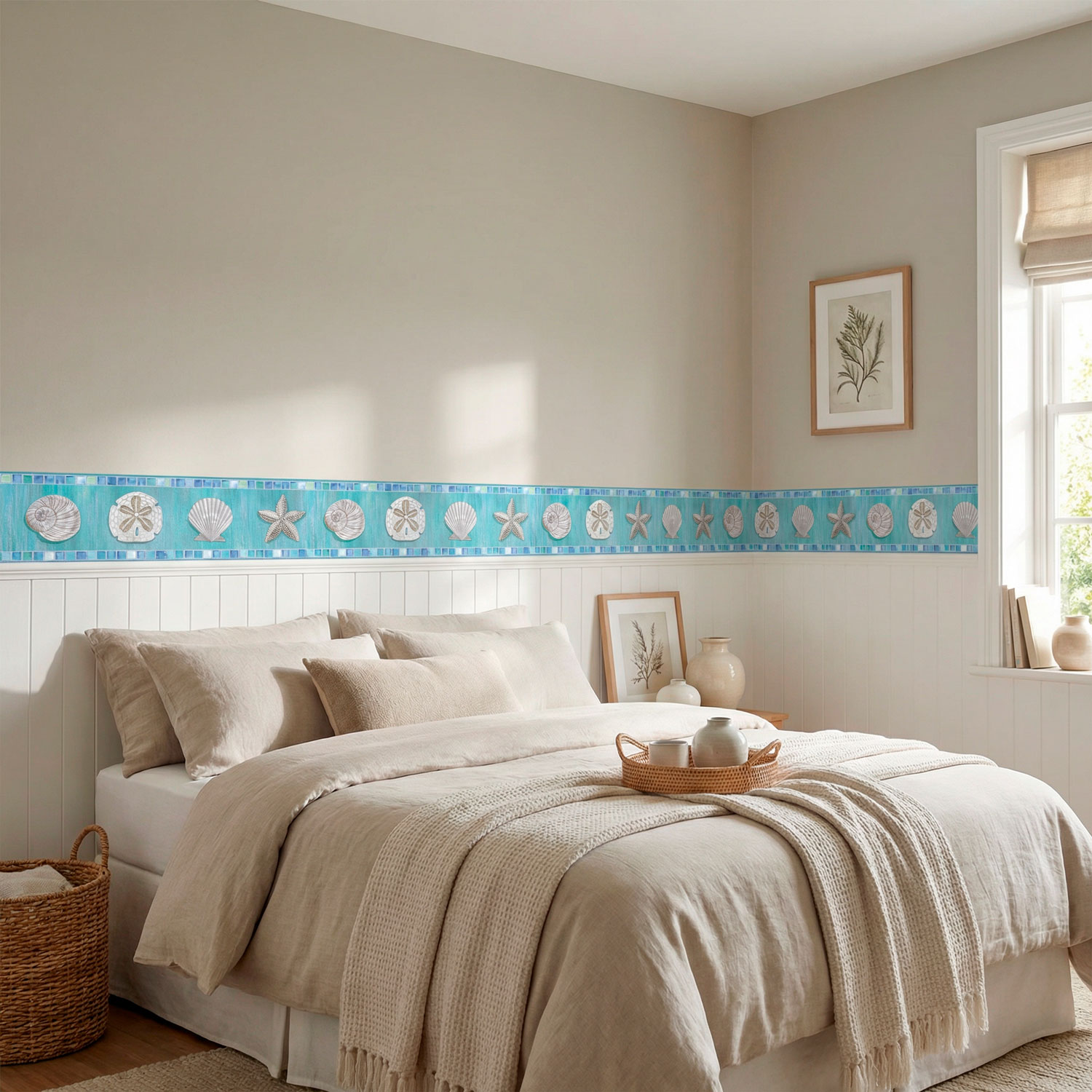 Wall Stickers: Wall border seashells