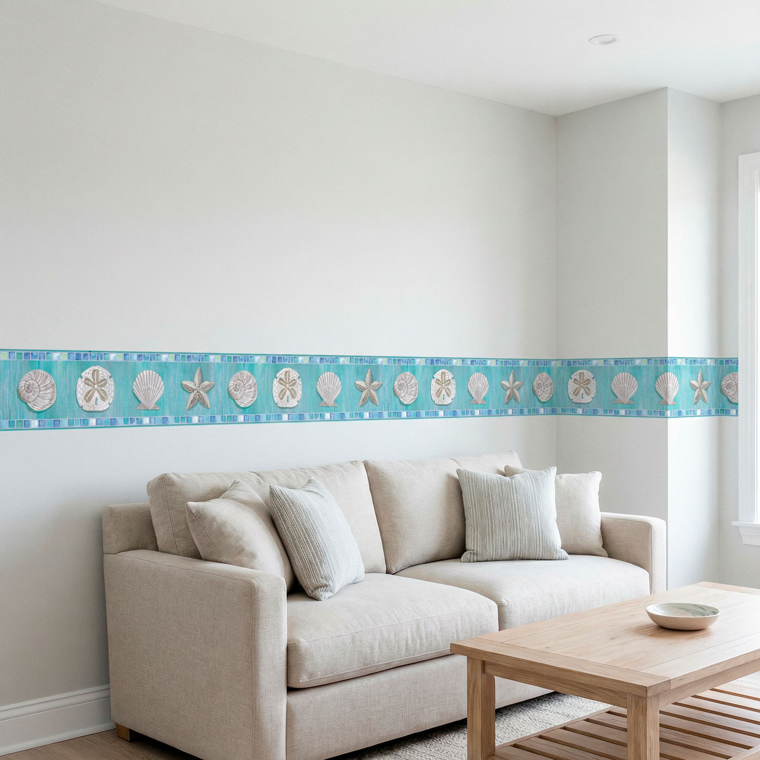 Wall Stickers: Wall border seashells