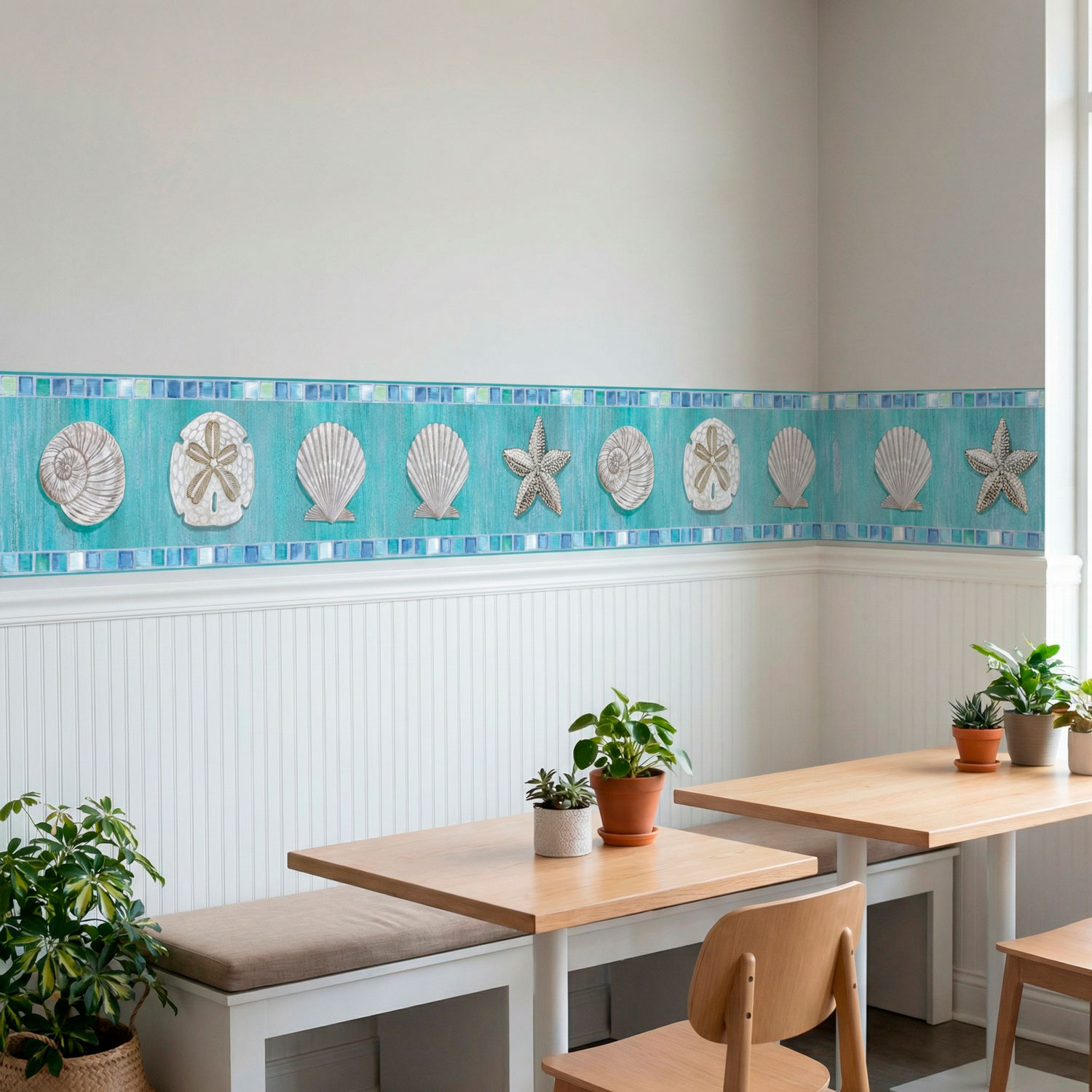 Wall Stickers: Wall border seashells