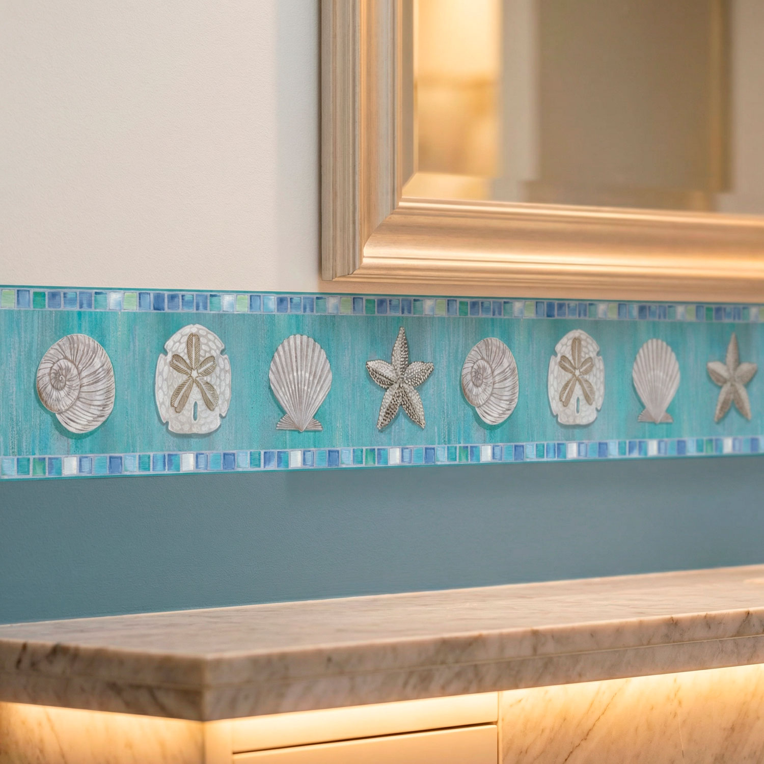 Wall Stickers: Wall border seashells