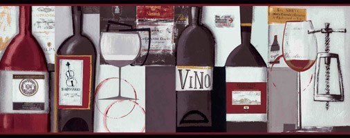 Wall Stickers: Wall border wine