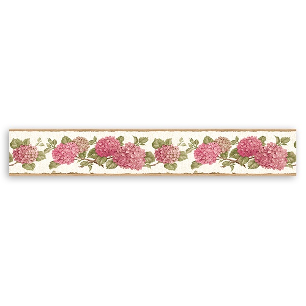 Wall Stickers: Wall Border Hydrangea