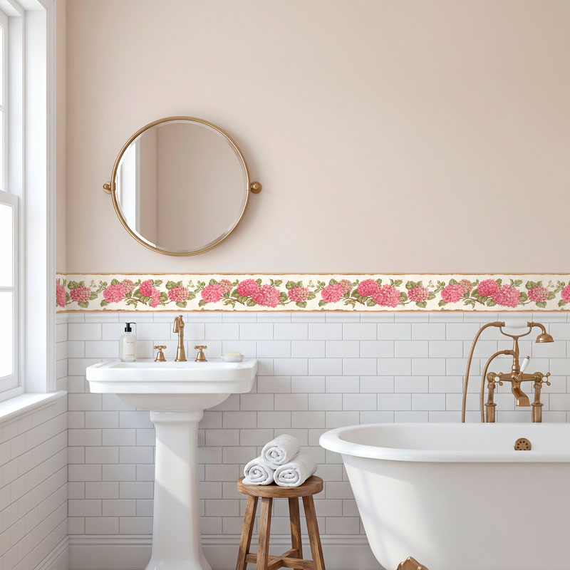 Wall Border Hydrangea 6/9