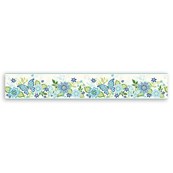 Wall Stickers: Wall Border Flowers and Butterflies