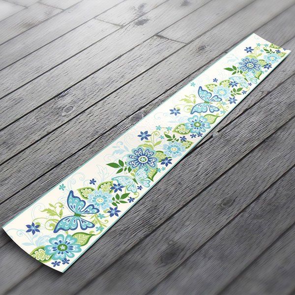 Wall Stickers: Wall Border Flowers and Butterflies