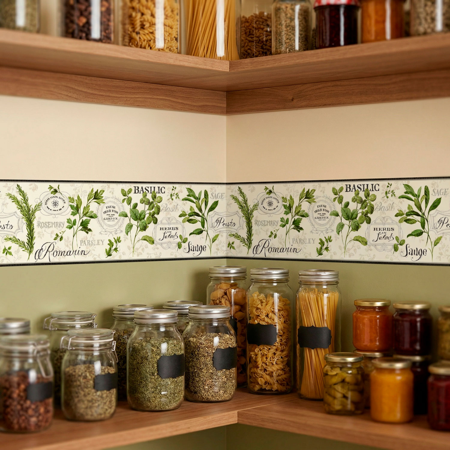 Wall Stickers: Wall Border culinary herbs