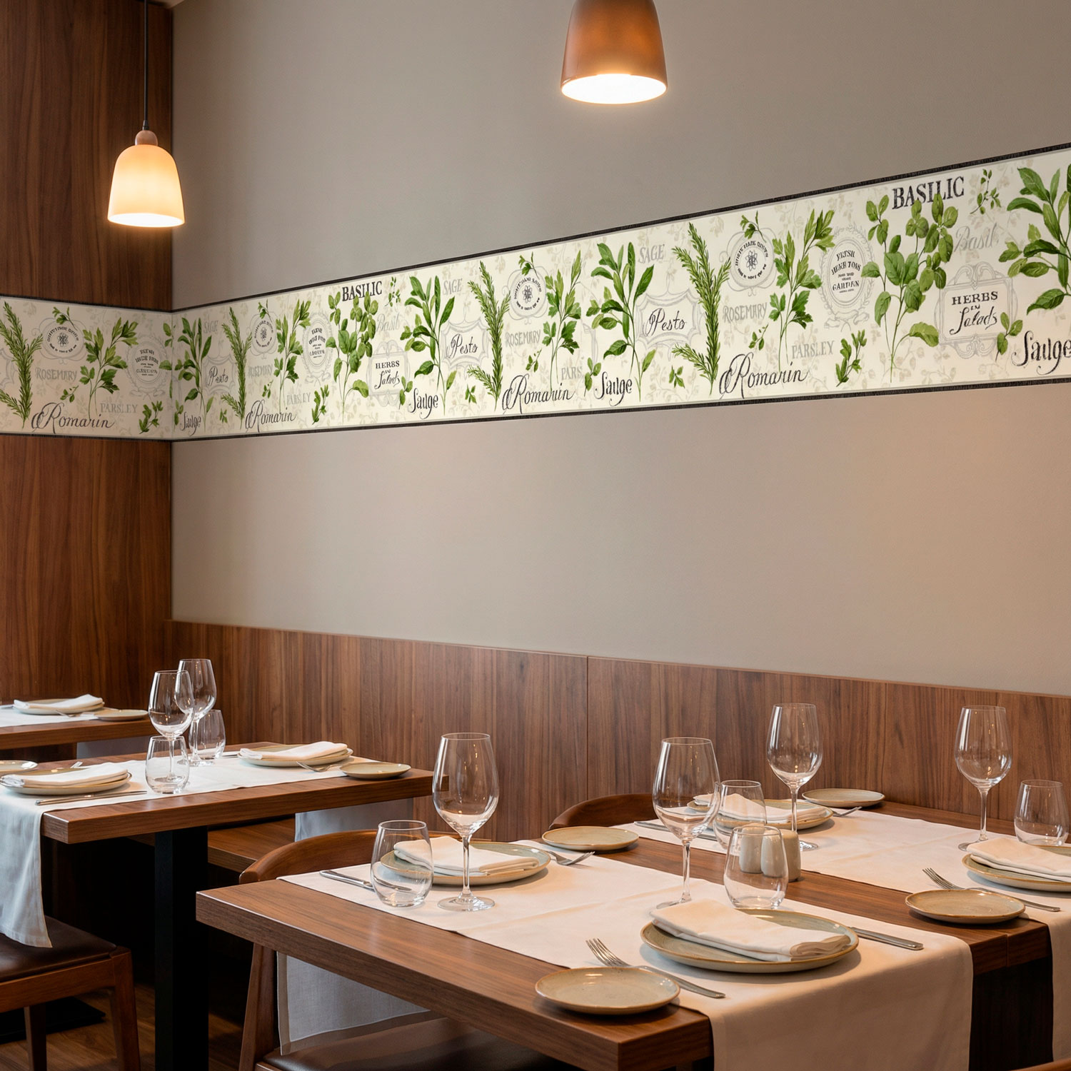 Wall Stickers: Wall Border culinary herbs
