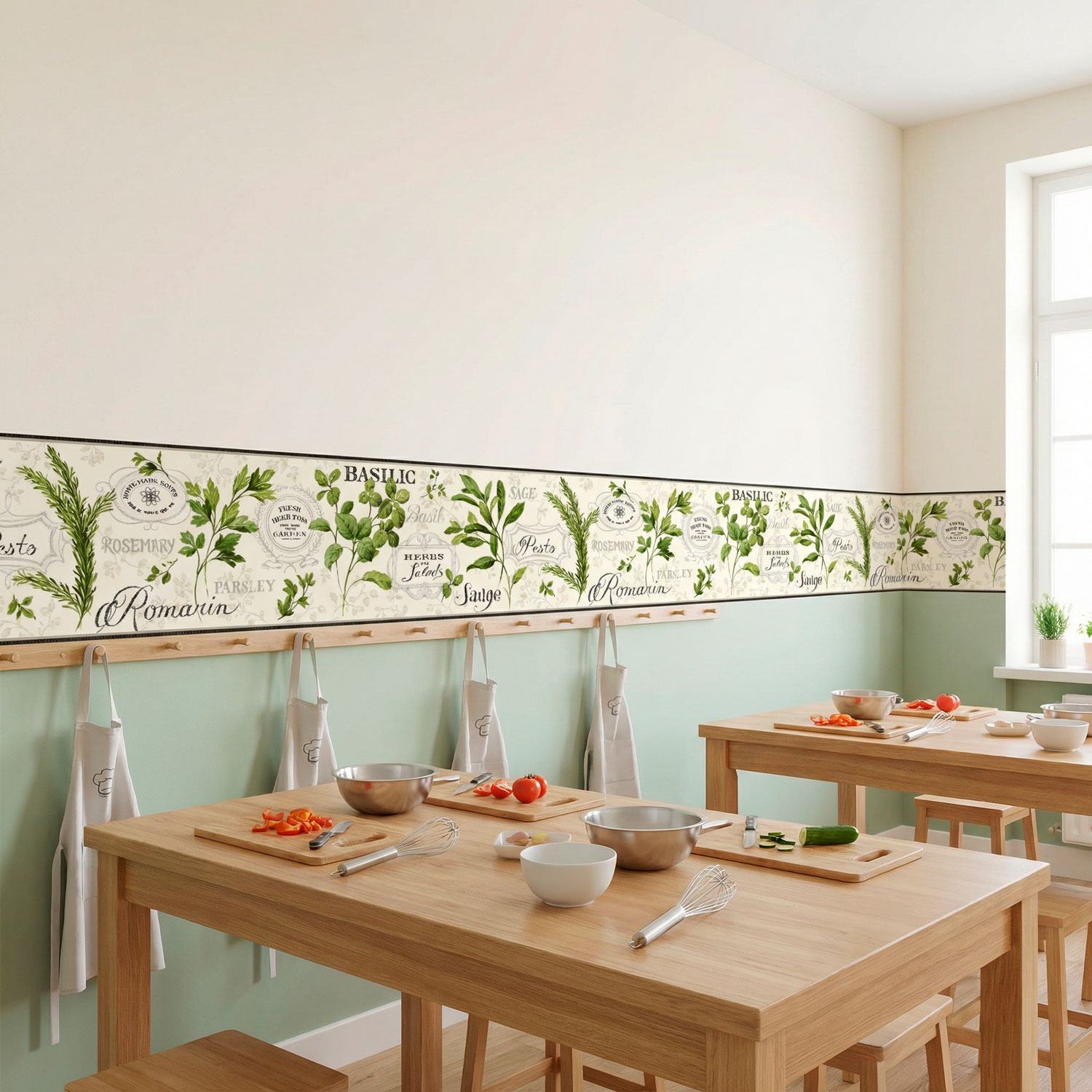 Wall Stickers: Wall Border culinary herbs