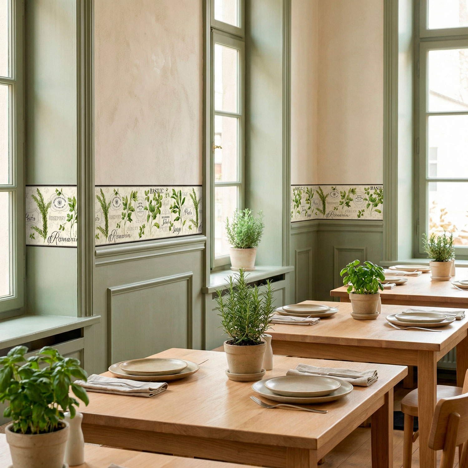 Wall Stickers: Wall Border culinary herbs