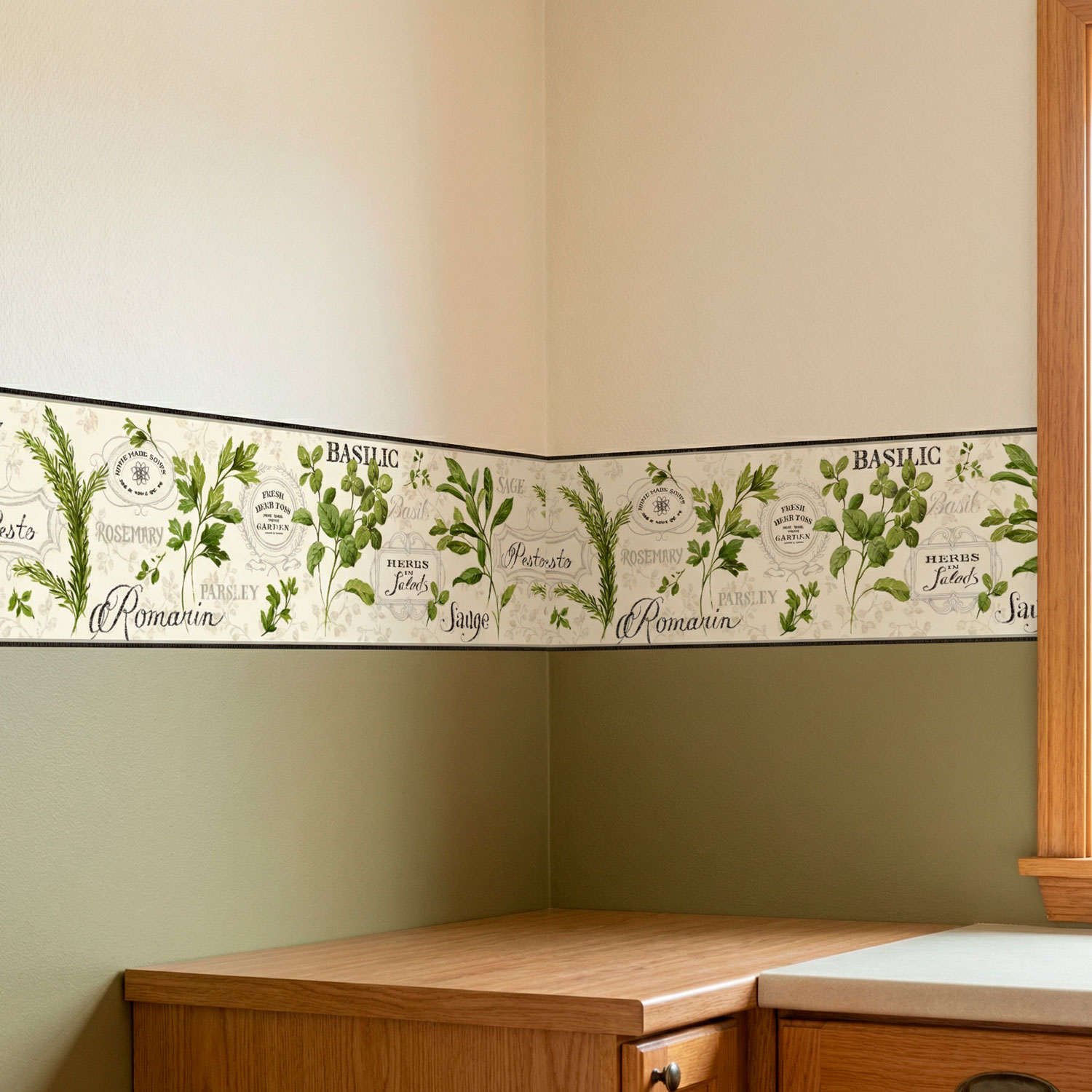 Wall Stickers: Wall Border culinary herbs