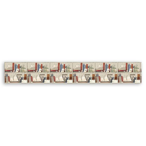 Wall Stickers: Wall Border clear bookshelf