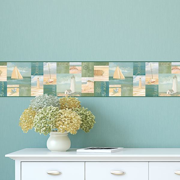 Wall Stickers: Wall Border sea and summer