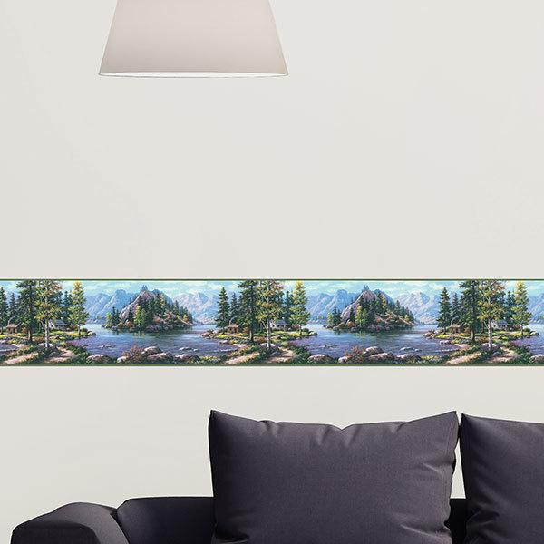 Wall Stickers: Wall Border Cabins of the Lake