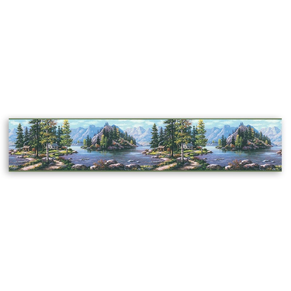 Wall Stickers: Wall Border Cabins of the Lake
