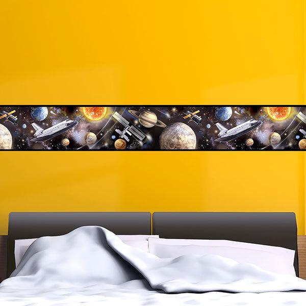 Wall Stickers: Wall Border Exploring space