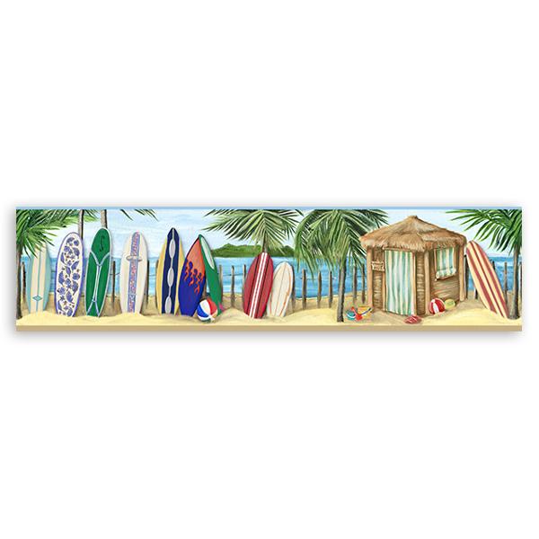 Wall Stickers: Wall Border  Hawaiian beach