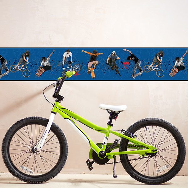 Stickers for Kids: Wall Border Skate