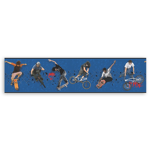 Stickers for Kids: Wall Border Skate