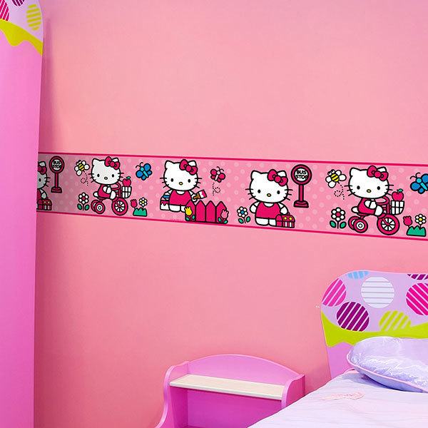 wall sticker seamless hello kitty | muraldecal
