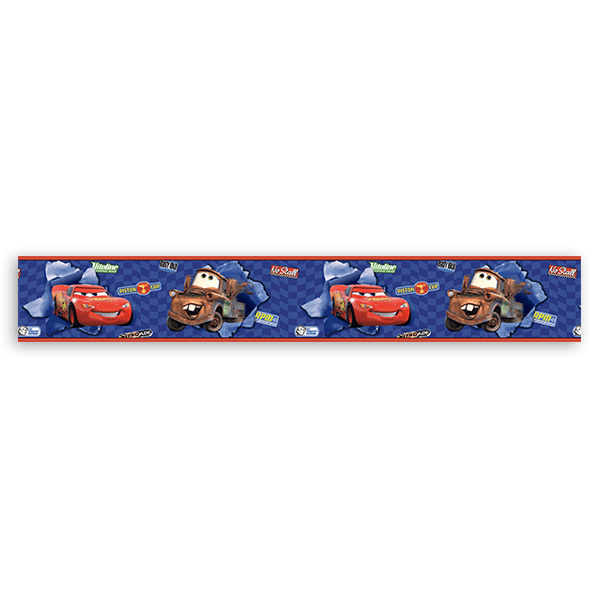 Stickers for Kids: Wall Border McQueen & Tow Mater (Cars) 0