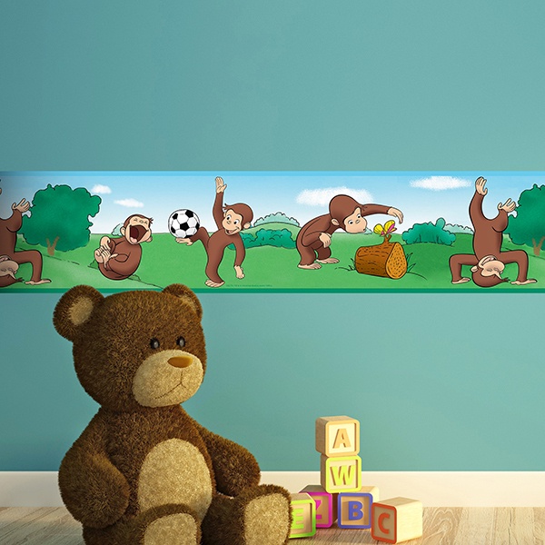 Stickers for Kids: Wall Border Curious George