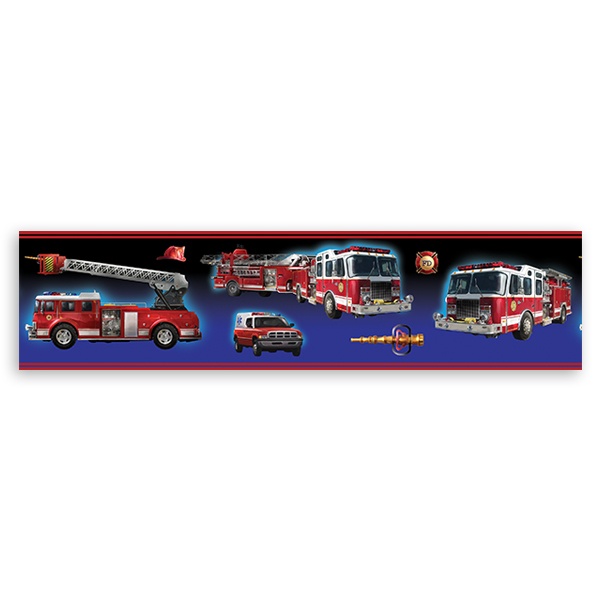Stickers for Kids: Wall Border Firefighters