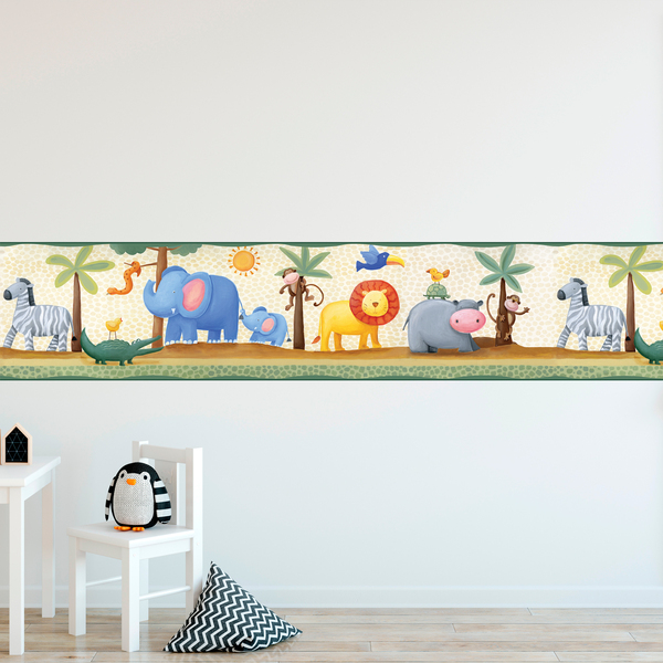 Stickers for Kids: Wall Border Animals of the Jungle 1
