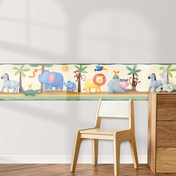 Stickers for Kids: Wall Border Animals of the Jungle