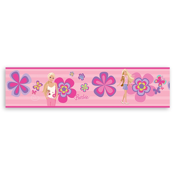Stickers for Kids: Wall Border Barbie Spring