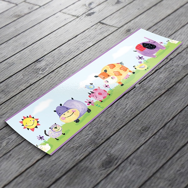 Stickers for Kids: Wall Border Colorful Animals