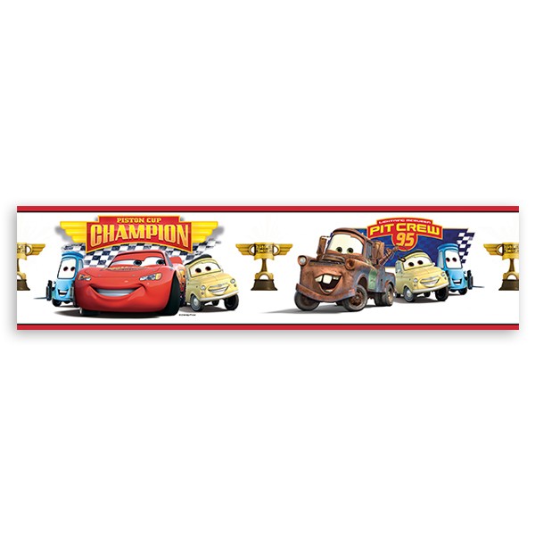 Stickers for Kids: Wall Border Cars - Piston Cup