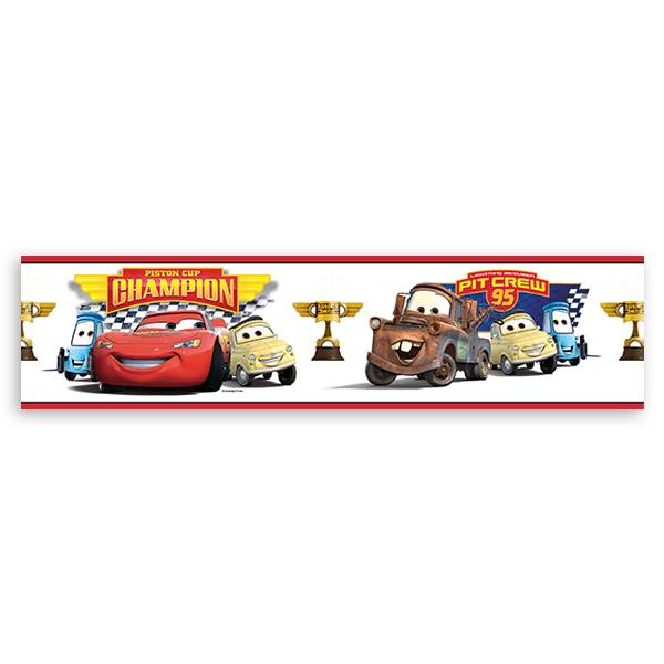 Stickers for Kids: Wall Border Cars - Piston Cup 0