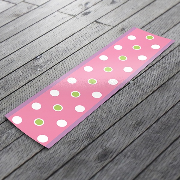 Stickers for Kids: Wall Border Pink with circles