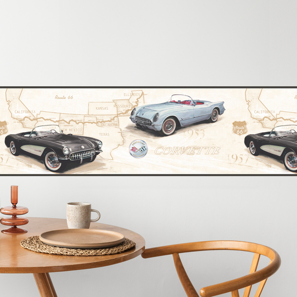 Wall Stickers: Corvette y Route 66 1
