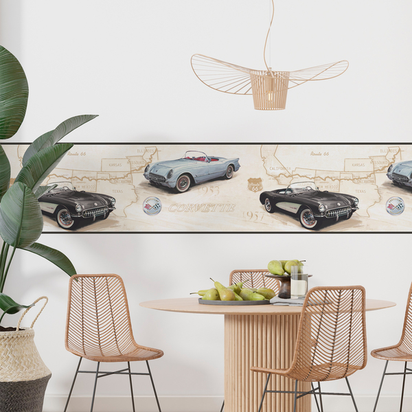 Wall Stickers: Corvette y Route 66
