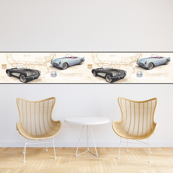 Wall Stickers: Corvette y Route 66