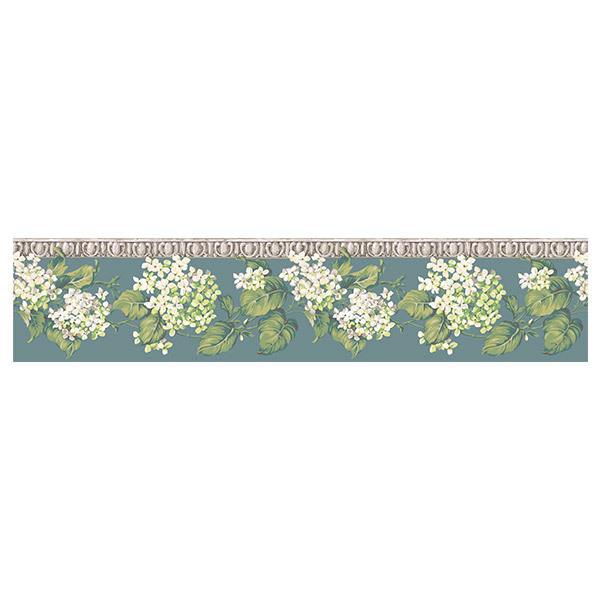 Wall Stickers: Flowers on a Blue Background