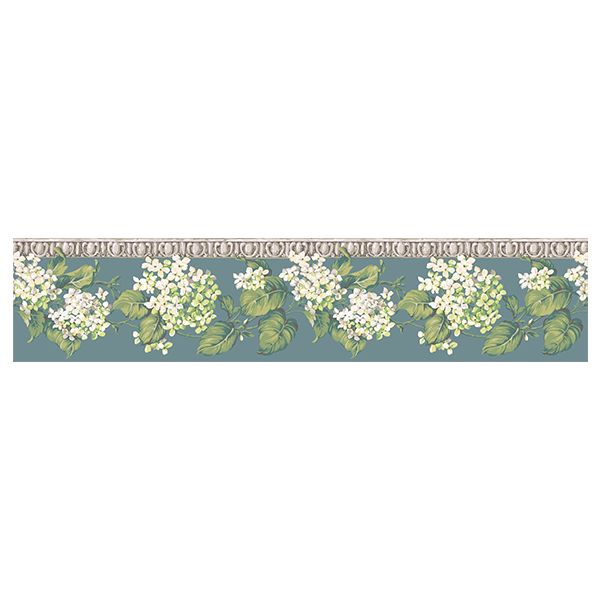 Wall Stickers: Flowers on a Blue Background