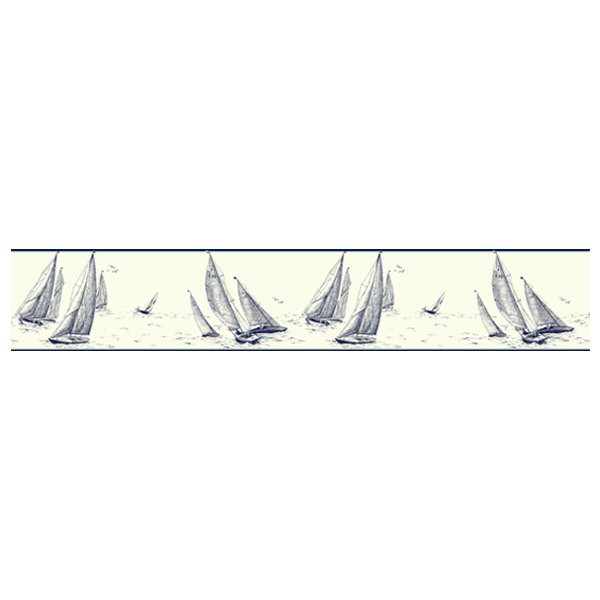 Wall Stickers: Drawn Sailboats