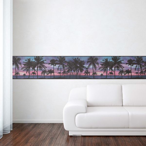 Wall Stickers: Sunset among Palm Trees