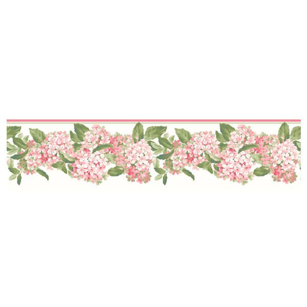 Wall Stickers: Bouquets of pink hydrangeas