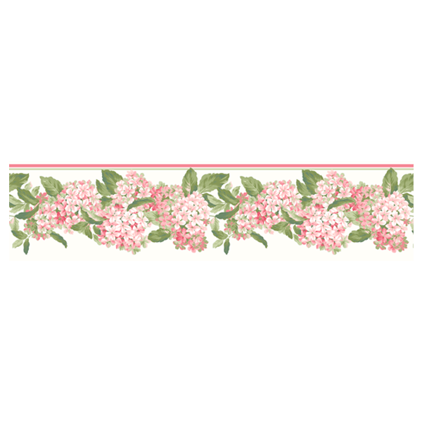 Wall Stickers: Bouquets of pink hydrangeas
