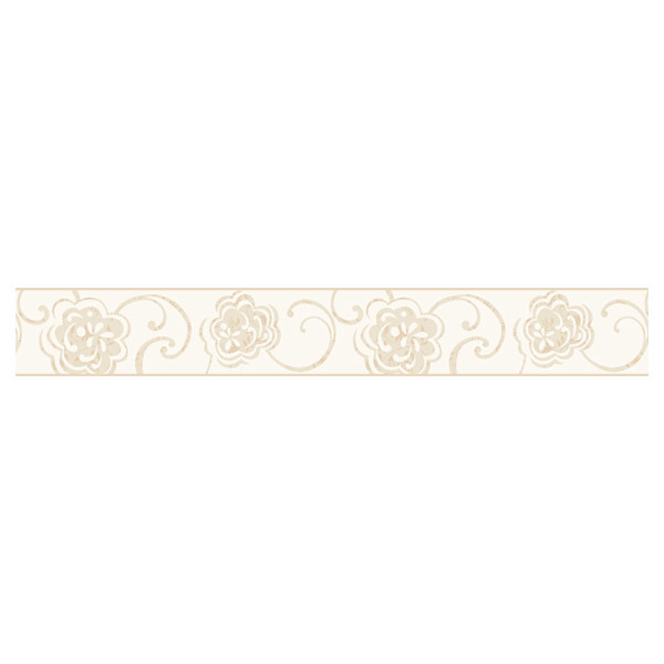 Wall Stickers: Ornamental Flowers in Cream