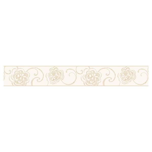 Wall Stickers: Ornamental Flowers in Cream