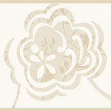 Wall Stickers: Ornamental Flowers in Cream 3