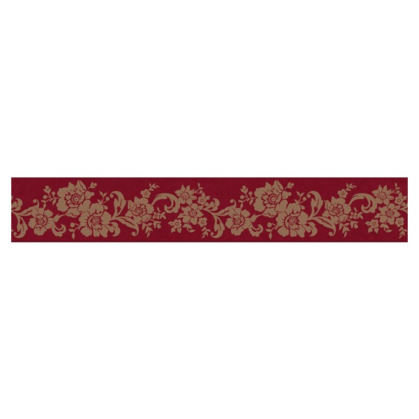 Wall Stickers: Flowers on Red Background