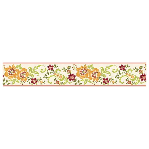 Wall Stickers: Orange and Red Flowers