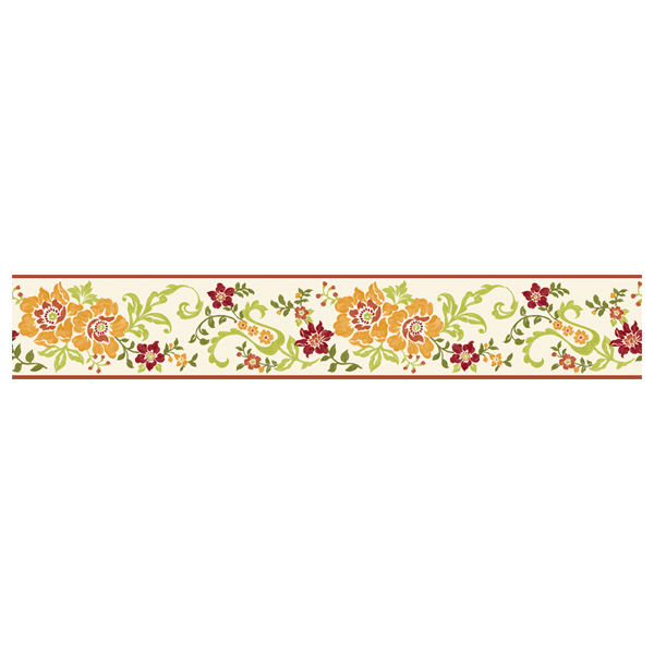 Wall Stickers: Orange and Red Flowers